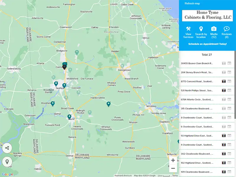 Local projects interactive map preview